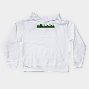 BARCELONA skyline in forest green Kids Hoodie